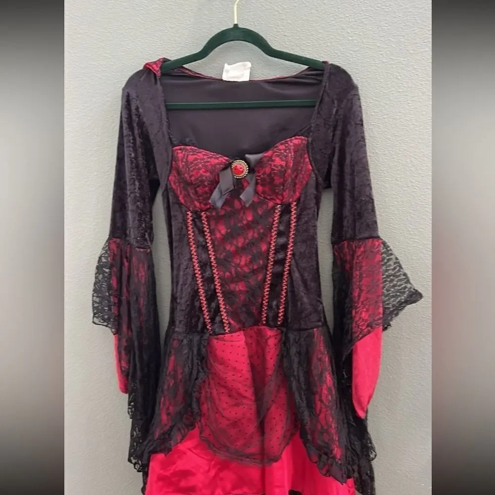 Vampire Vixen Adult Women's Costume Vampires Fancy Dress Sz Small - Picture 3 of 7